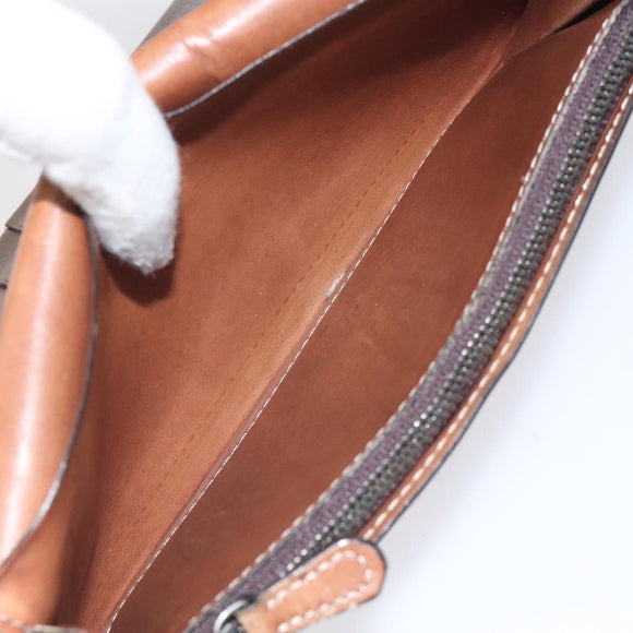 Berluti Calligraphy Long Wallet Leather Brown Auth 117665