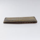Berluti Calligraphy Long Wallet Leather Brown Auth 117665-3