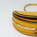 Chloe Nile Minaudière Hand Bag Leather 2way Yellow Gold Auth 117672-10