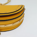 Chloe Nile Minaudière Hand Bag Leather 2way Yellow Gold Auth 117672-11