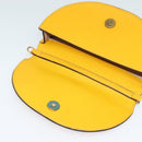 Chloe Nile Minaudière Hand Bag Leather 2way Yellow Gold Auth 117672-14