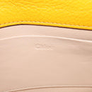 Chloe Nile Minaudière Hand Bag Leather 2way Yellow Gold Auth 117672-15