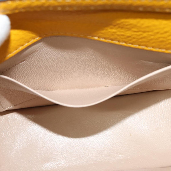 Chloe Nile Minaudière Hand Bag Leather 2way Yellow Gold Auth 117672