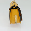 Chloe Nile Minaudière Hand Bag Leather 2way Yellow Gold Auth 117672-4