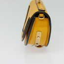 Chloe Nile Minaudière Hand Bag Leather 2way Yellow Gold Auth 117672-5