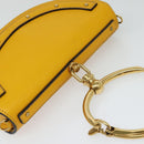 Chloe Nile Minaudière Hand Bag Leather 2way Yellow Gold Auth 117672-6