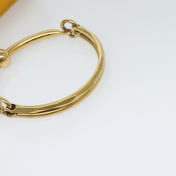 Chloe Nile Minaudière Hand Bag Leather 2way Yellow Gold Auth 117672