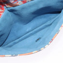 CHANEL Matelasse Backpack Cotton Orange Silver CC Auth 117675-22