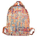 CHANEL Matelasse Backpack Cotton Orange Silver CC Auth 117675-3