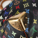LOUIS VUITTON Monogram Multicolor Keepall 45 Bag Black M92640 Auth 117676SAV-17
