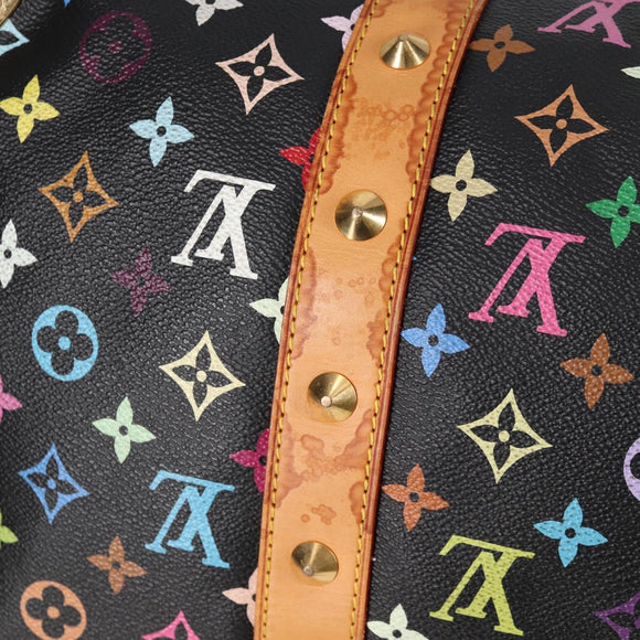 LOUIS VUITTON Monogram Multicolor Keepall 45 Bag Black M92640 Auth 117676SAV