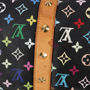LOUIS VUITTON Monogram Multicolor Keepall 45 Bag Black M92640 Auth 117676SAV-18