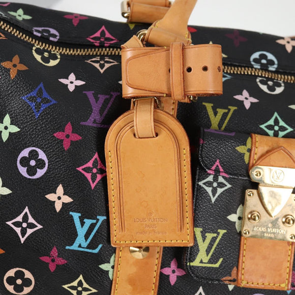 LOUIS VUITTON Monogram Multicolor Keepall 45 Bag Black M92640 Auth 117676SAV