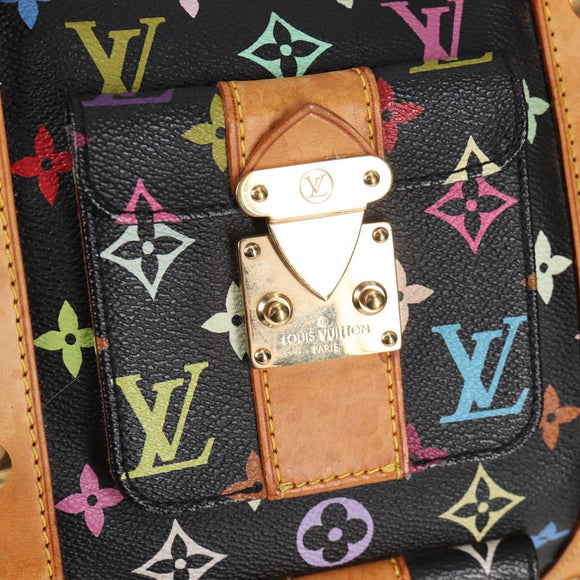 LOUIS VUITTON Monogram Multicolor Keepall 45 Bag Black M92640 Auth 117676SAV