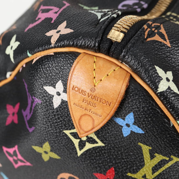 LOUIS VUITTON Monogram Multicolor Keepall 45 Bag Black M92640 Auth 117676SAV