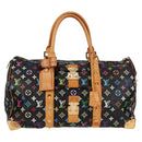 LOUIS VUITTON Monogram Multicolor Keepall 45 Bag Black M92640 Auth 117676SAV-13