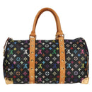 LOUIS VUITTON Monogram Multicolor Keepall 45 Bag Black M92640 Auth 117676SAV-2