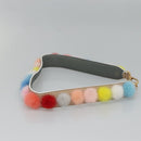 FENDI Shoulder Strap Leather Multicolor Auth 117678-4