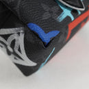 LOUIS VUITTON Eclipse Graffiti Porte Cle Squared Pouch M00969 Auth 117679AM-15