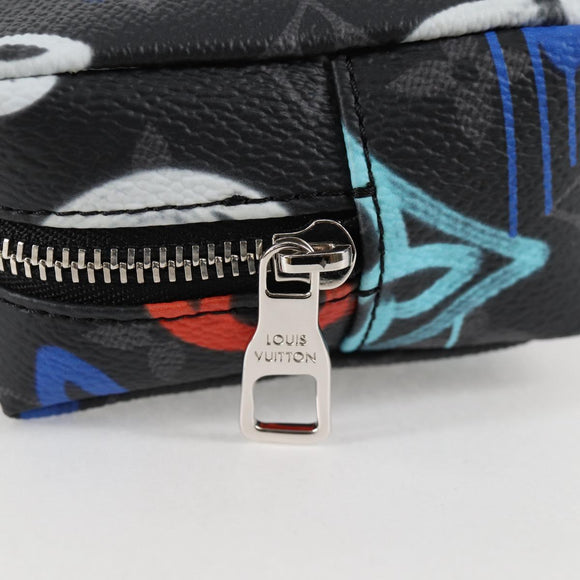 LOUIS VUITTON Eclipse Graffiti Porte Cle Squared Pouch M00969 Auth 117679AM