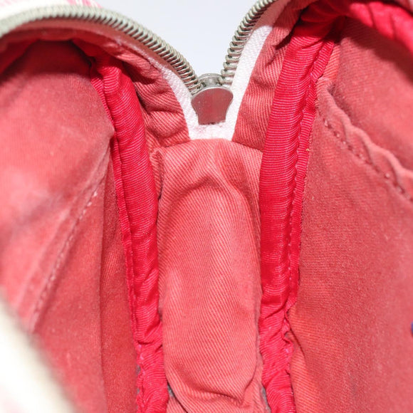 BURBERRY Nova Check Blue Label Waist bag Canvas White Pink Auth 117700