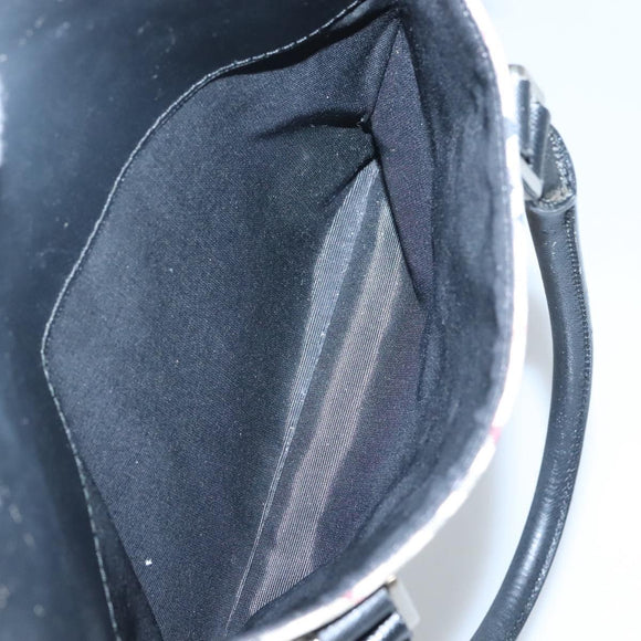 BURBERRY Nova Check Hand Bag Canvas Beige Black Auth 117701