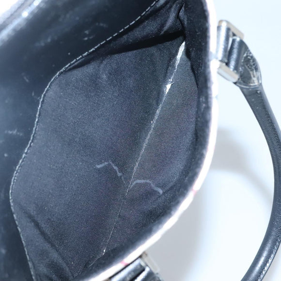 BURBERRY Nova Check Hand Bag Canvas Beige Black Auth 117701