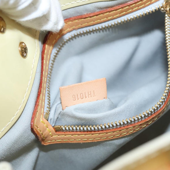 LOUIS VUITTON Monogram Vernis Reade PM Hand Bag Perle M91336 LV Auth 117705