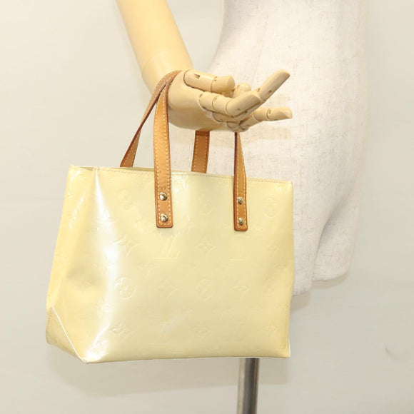 LOUIS VUITTON Monogram Vernis Reade PM Hand Bag Perle M91336 LV Auth 117705