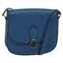 LOUIS VUITTON Epi Saint Cloud GM Shoulder Bag Toledo Blue M52195 LV Auth 117707-1