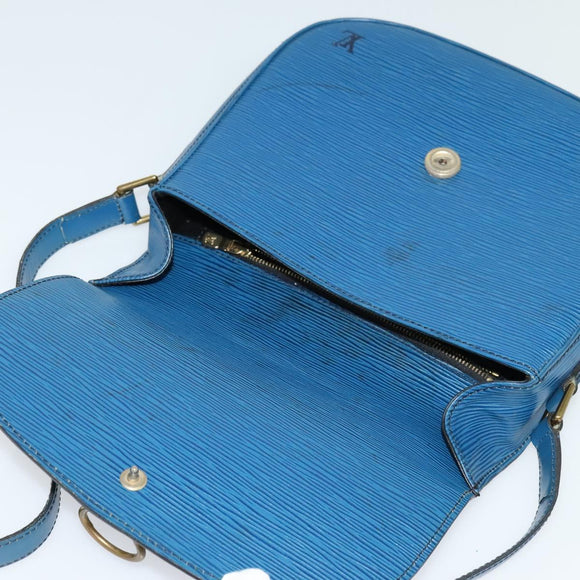 LOUIS VUITTON Epi Saint Cloud GM Shoulder Bag Toledo Blue M52195 LV Auth 117707