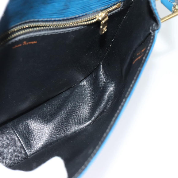 LOUIS VUITTON Epi Saint Cloud GM Shoulder Bag Toledo Blue M52195 LV Auth 117707