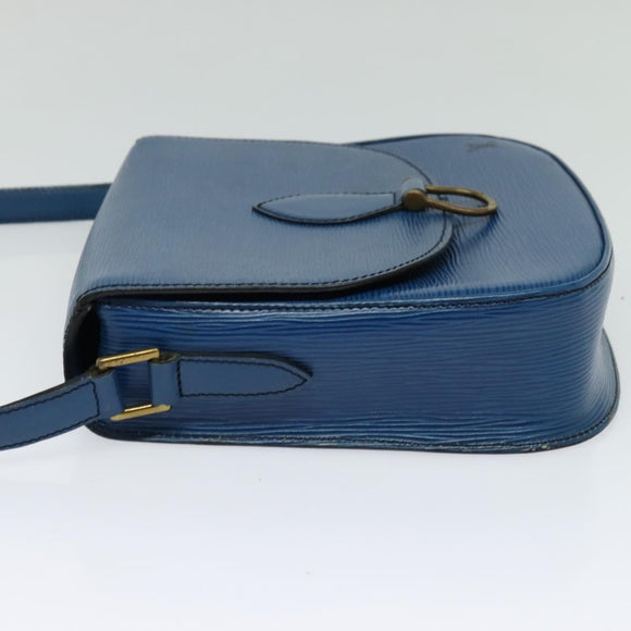 LOUIS VUITTON Epi Saint Cloud GM Shoulder Bag Toledo Blue M52195 LV Auth 117707
