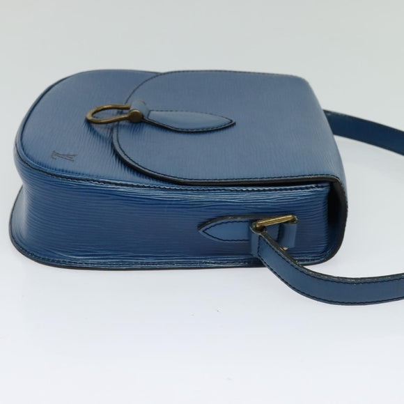 LOUIS VUITTON Epi Saint Cloud GM Shoulder Bag Toledo Blue M52195 LV Auth 117707