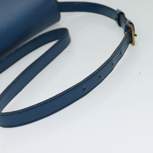 LOUIS VUITTON Epi Saint Cloud GM Shoulder Bag Toledo Blue M52195 LV Auth 117707