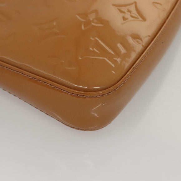 LOUIS VUITTON Vernis Pochette Accessoires Pouch Rose Velours M91575 Auth 117712