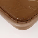 LOUIS VUITTON Vernis Pochette Accessoires Pouch Rose Velours M91575 Auth 117712-16