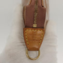 LOUIS VUITTON Vernis Pochette Accessoires Pouch Rose Velours M91575 Auth 117712-9