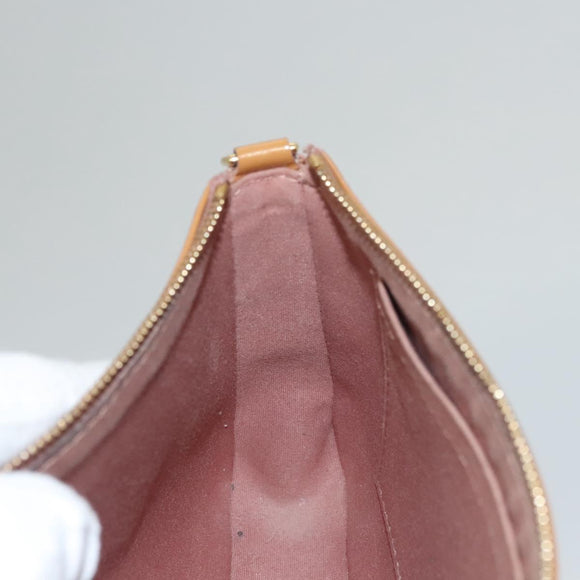 LOUIS VUITTON Vernis Pochette Accessoires Pouch Rose Velours M91575 Auth 117712