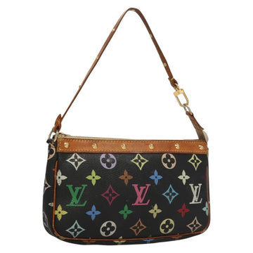 LOUIS VUITTON Monogram Multicolor Pochette Accessoires Black M92648 Auth 117716