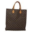 LOUIS VUITTON Monogram Sac Plat Hand Bag M51140 LV Auth 117717-1