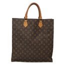 LOUIS VUITTON Monogram Sac Plat Hand Bag M51140 LV Auth 117717-13