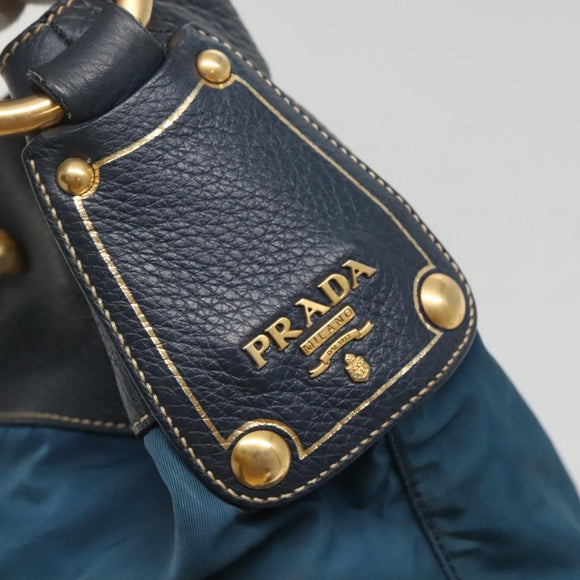 PRADA Shoulder Bag Nylon Blue Auth 117720