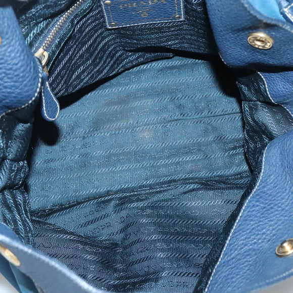 PRADA Shoulder Bag Nylon Blue Auth 117720