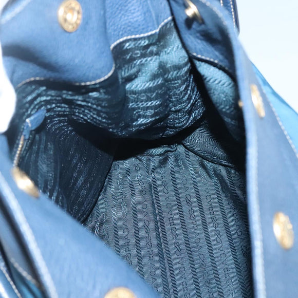 PRADA Shoulder Bag Nylon Blue Auth 117720