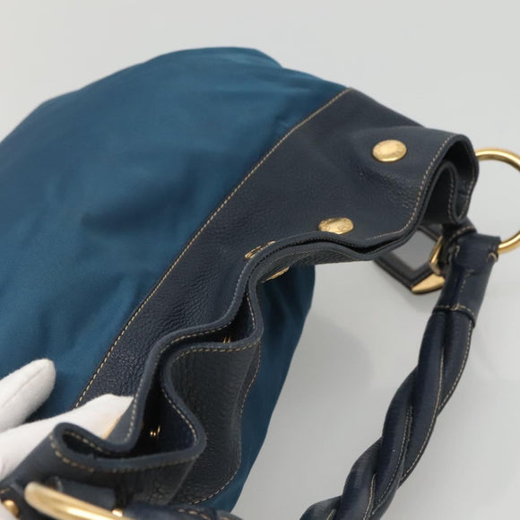 PRADA Shoulder Bag Nylon Blue Auth 117720