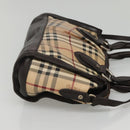 BURBERRY Nova Check Hand Bag PVC Leather 2way Beige Brown Auth 117724-4