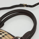 BURBERRY Nova Check Hand Bag PVC Leather 2way Beige Brown Auth 117724-14