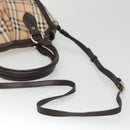 BURBERRY Nova Check Hand Bag PVC Leather 2way Beige Brown Auth 117724-8