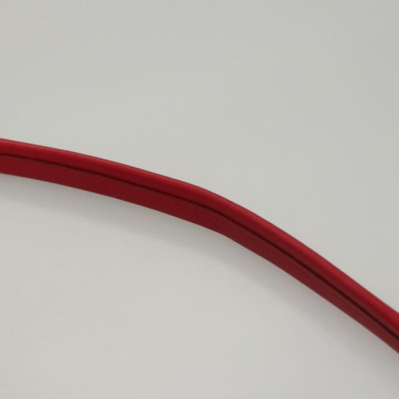 Salvatore Ferragamo Gancini Chain Shoulder Bag Leather Red Gold Auth 117738